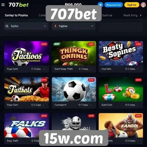 Avaliação das opções de jogos disponíveis no 707bet